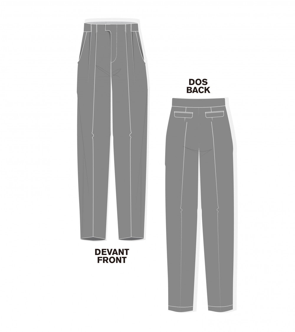 Le 1300 Pantalon ample à plis couchés