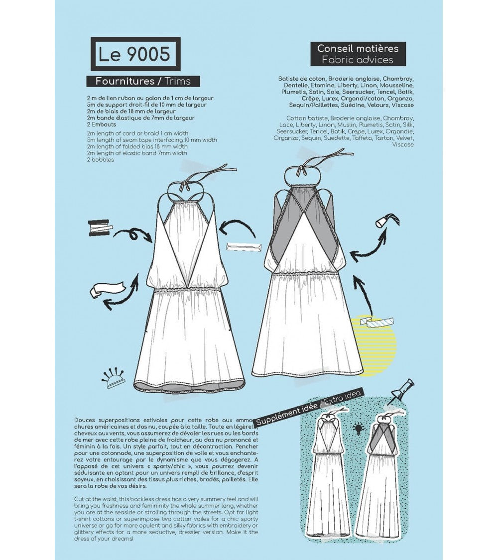 Robe à panneaux, coupée à la taille