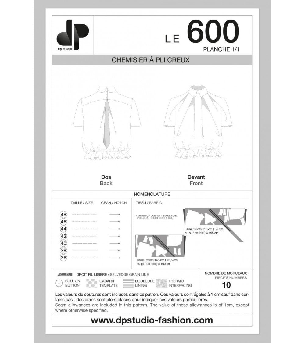 Blouse à plis creux et élastique à la taille
