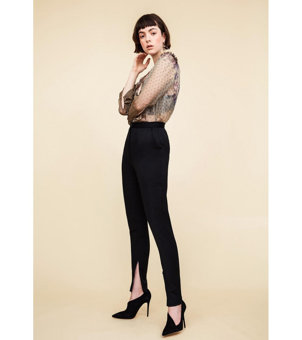 Pantalon classique cigarette + flare