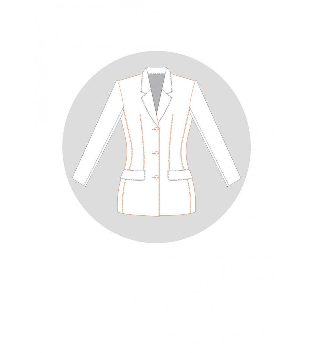 Pivot de pince d’épaule dans une découpe de poche (veste tailleur de base)