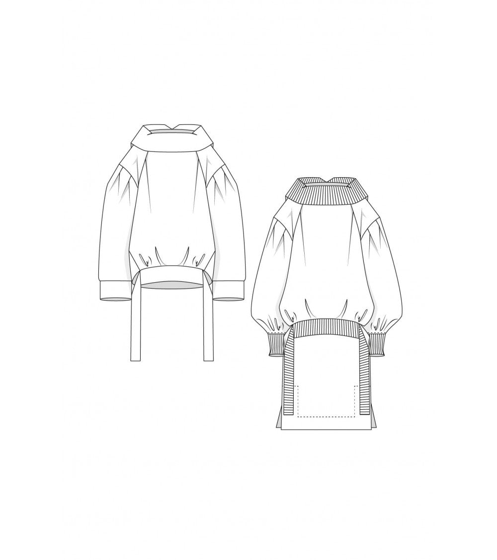 Le 000a et b - Robe longue blousante avec col retourné