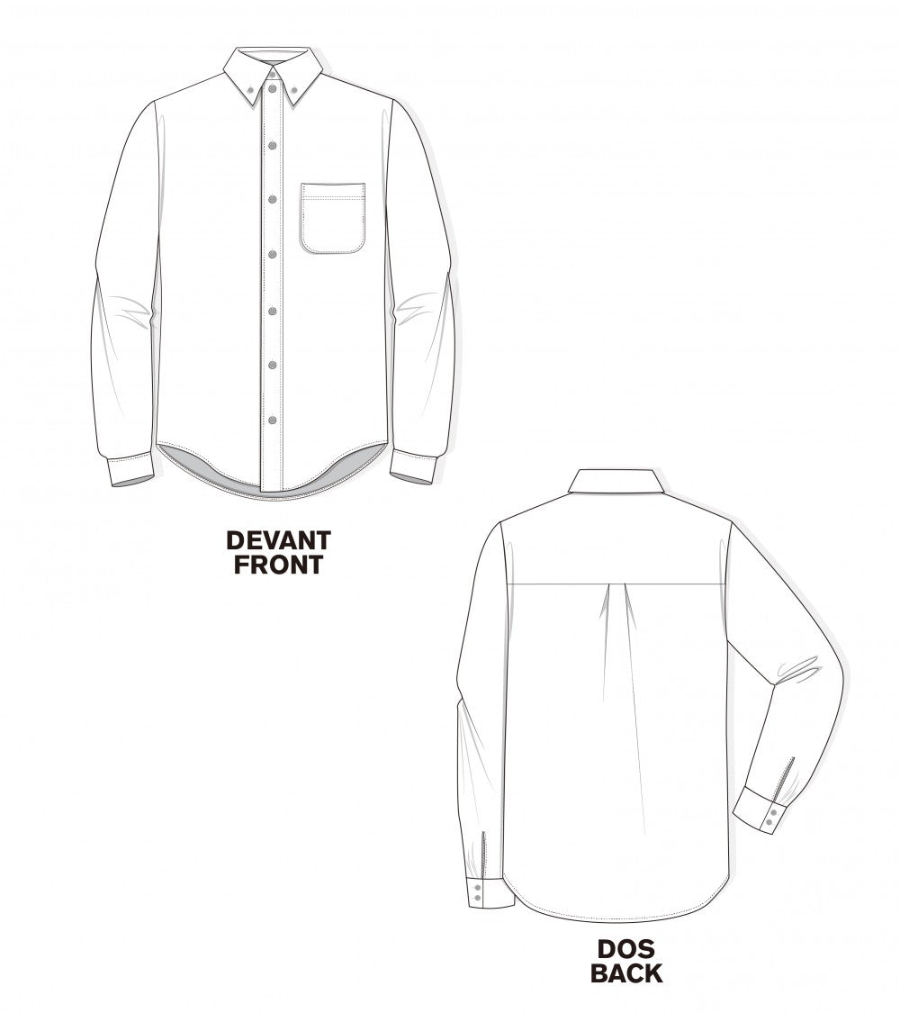 Le 1601 Chemise col et pied de col