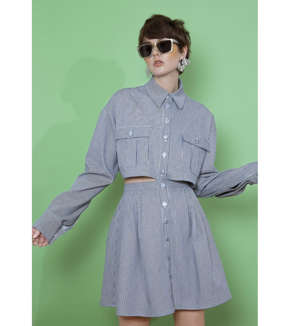 Robe/chemise ample et déstructurée, en deux parties