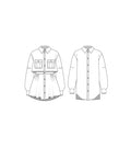 Robe/chemise ample et déstructurée, en deux parties