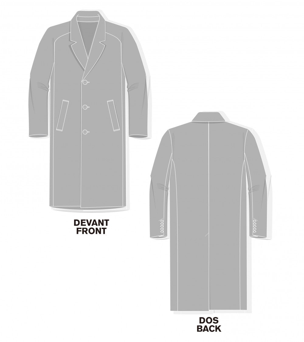 Le 1800 Manteau droit col tailleur