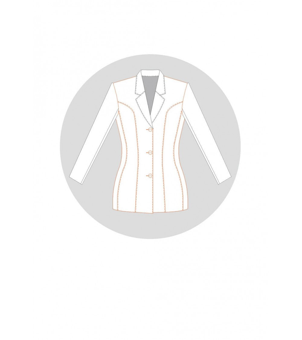 Pivot de pince d'épaule dans une découpe princesse (veste tailleur de base)