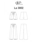 Short/Pantalon ceinturé, à plis