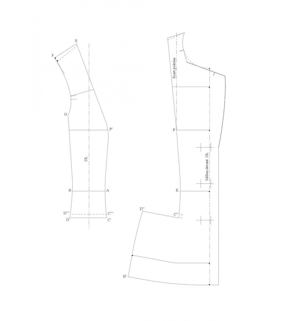 Passage de pince dans une découpe de poche (veste tailleur de base)