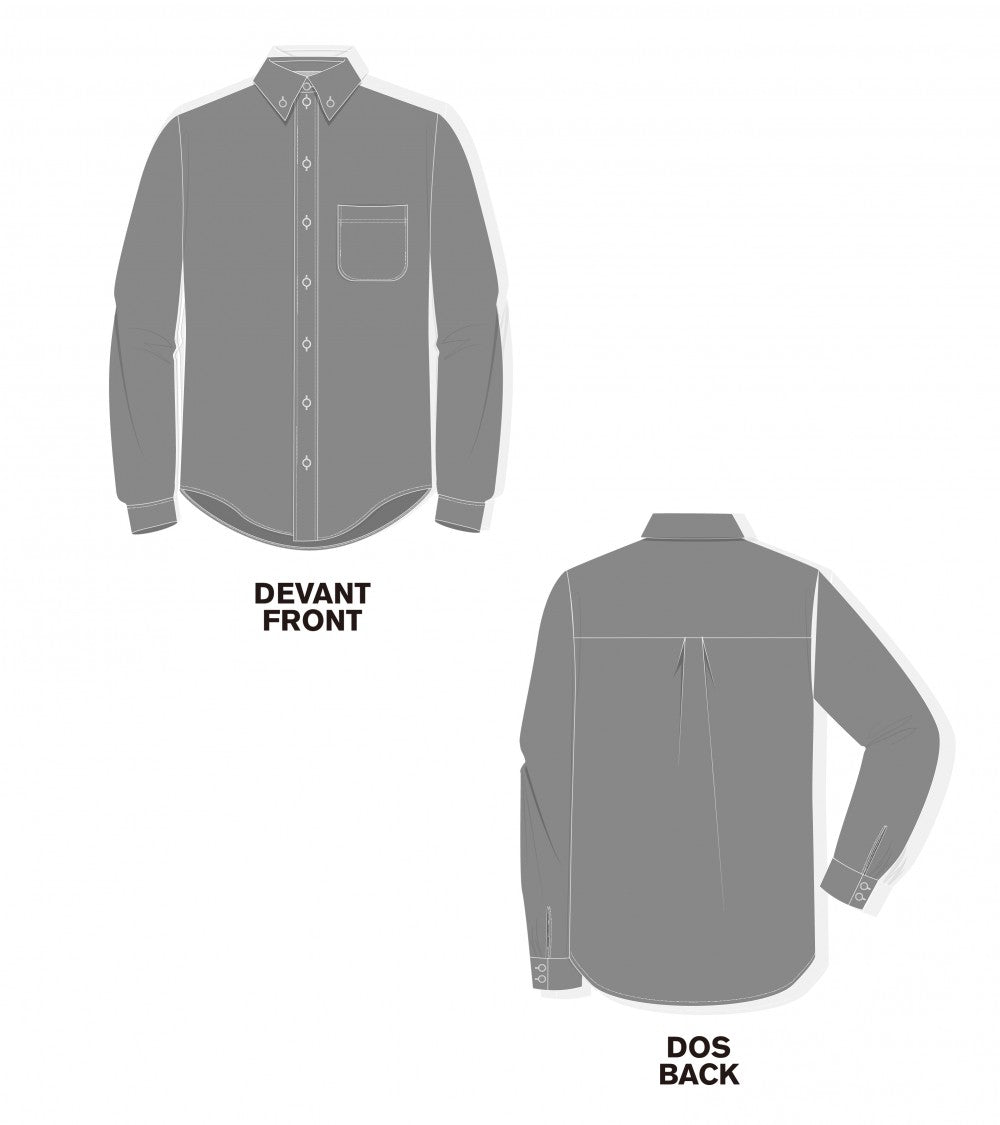 Le 1601 Chemise col et pied de col
