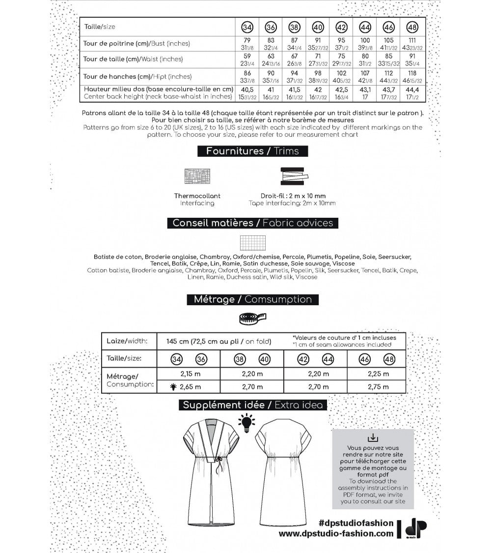 Tunique/robe manches basses et profond décolleté
