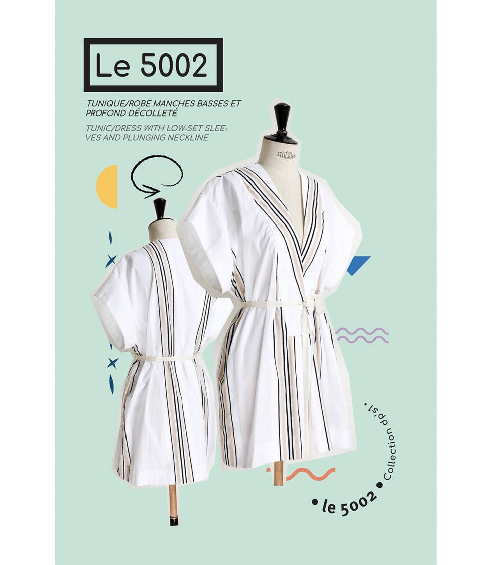 Tunique/robe manches basses et profond décolleté