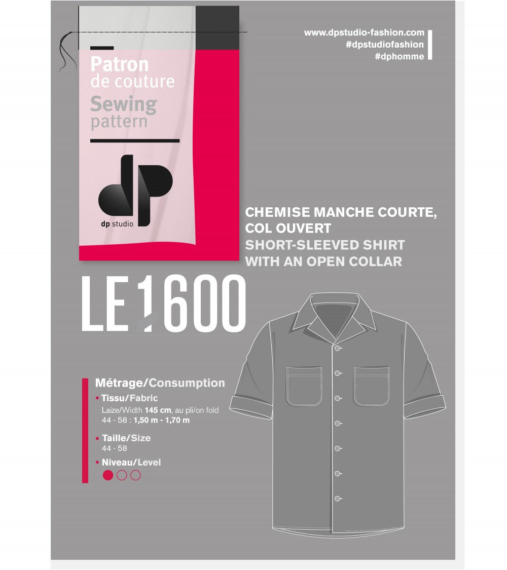 Le 1600 Chemise manche courte, col ouvert