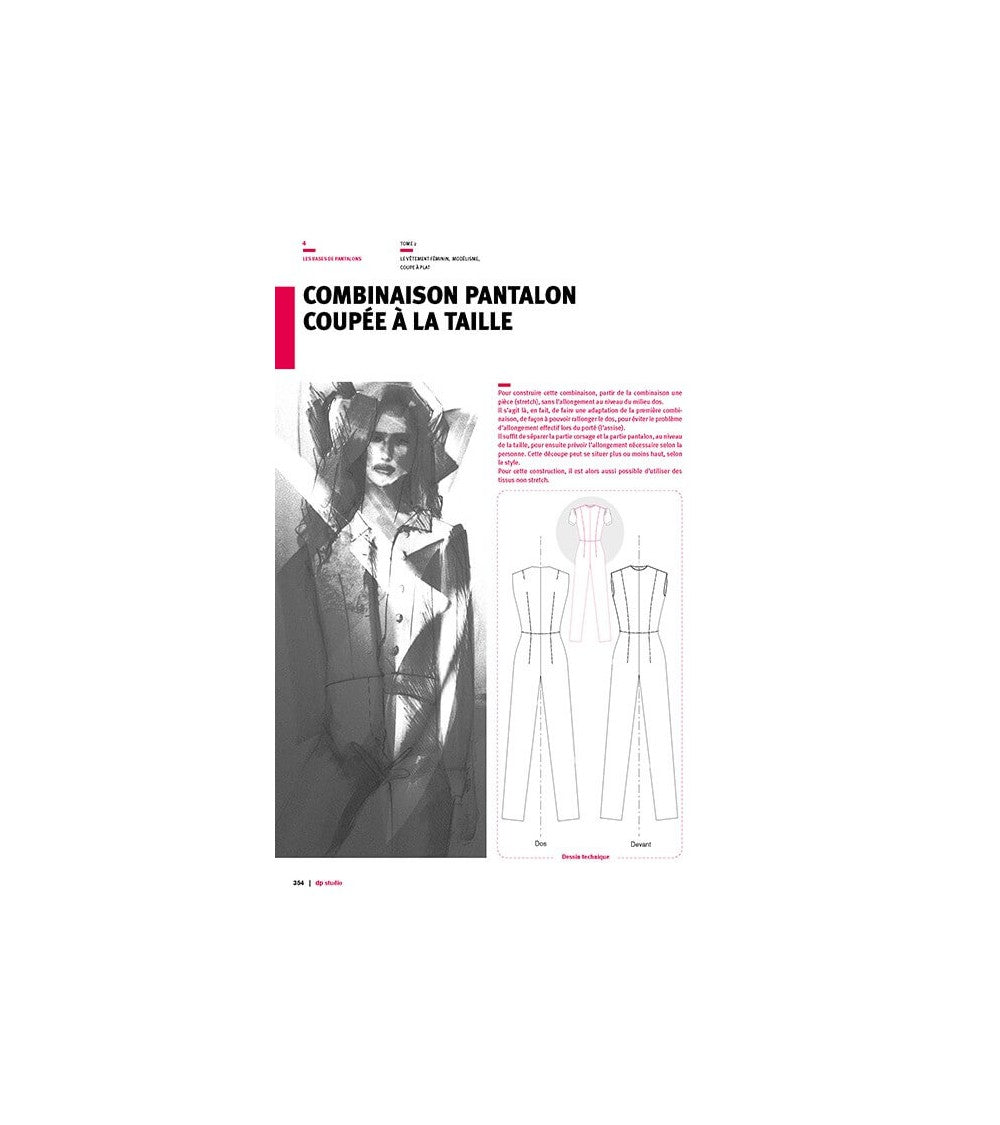 Combinaison pantalon coupée à la taille