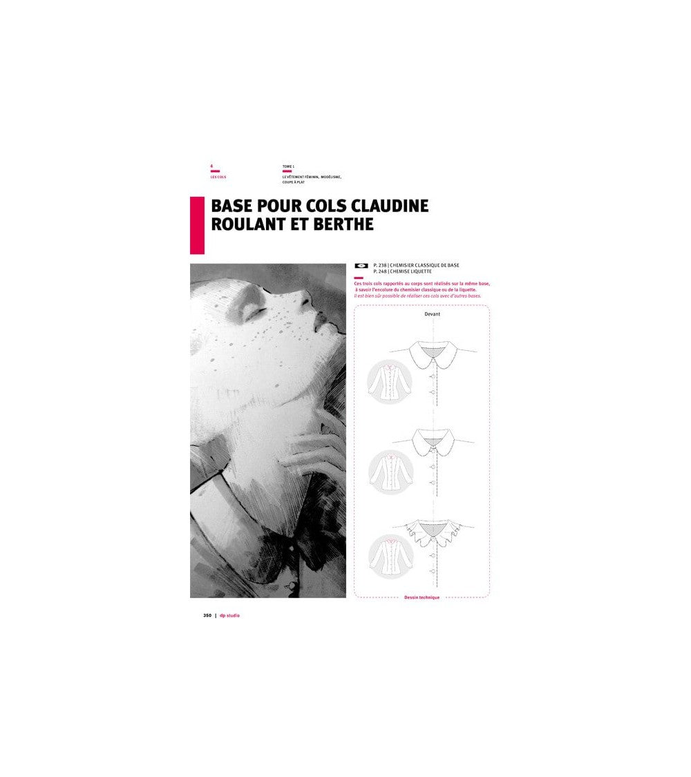 Base pour cols Claudine roulant et Berthe