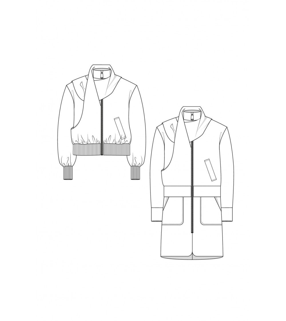 le 204a et b - Manteau écharpe