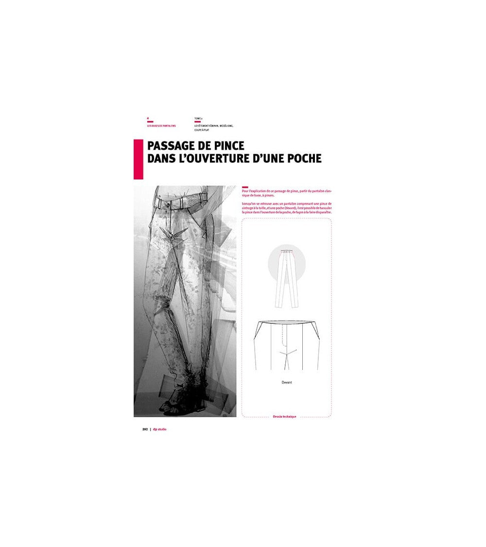 Passage de pince dans l’ouverture d’une poche
