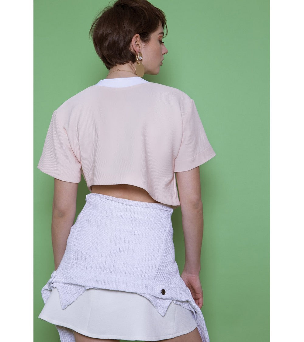 Top à plis, asymétrique