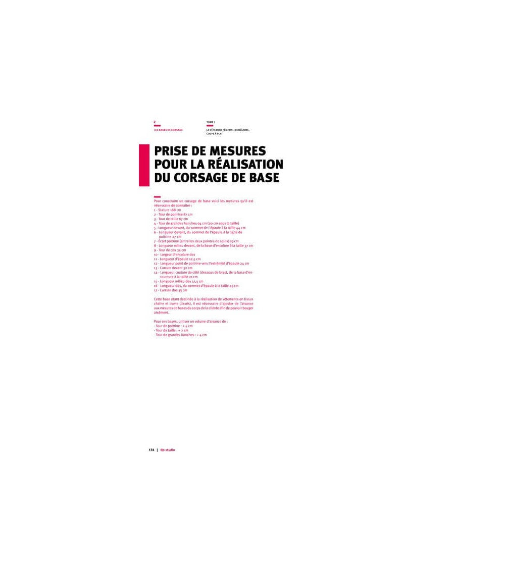 Prise de mesures pour le corsage de base