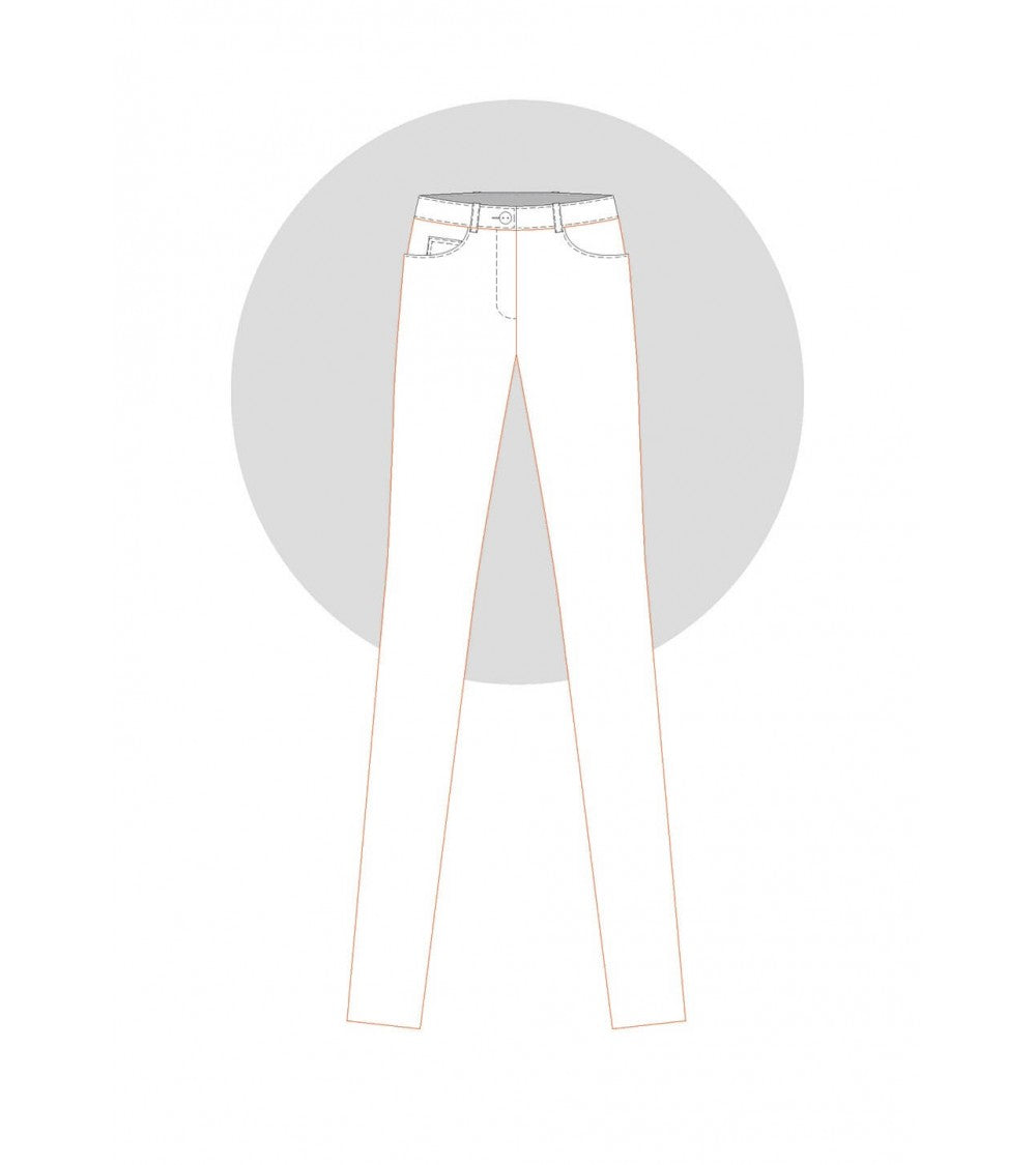 Pantalon cigarette de base taille basse (slim)