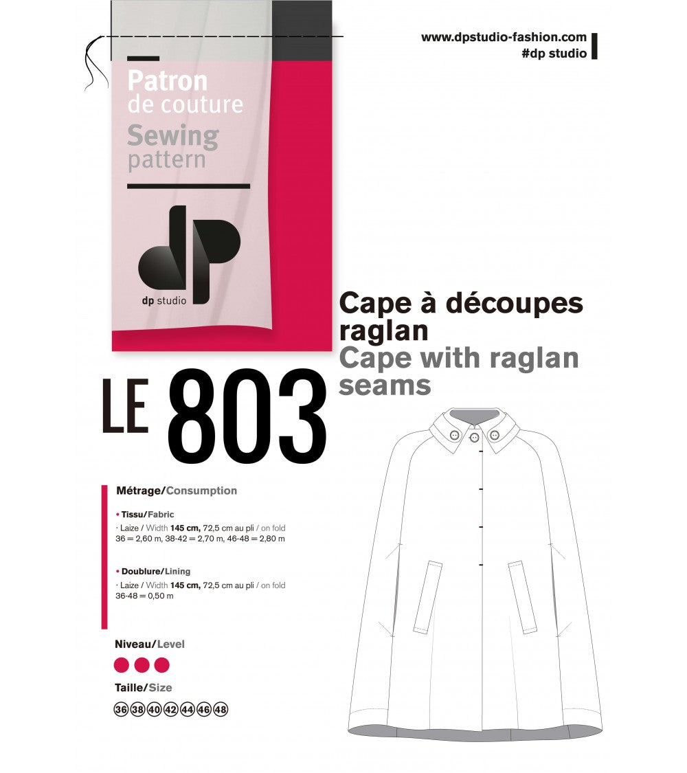 Le 803 Cape à découpes raglan