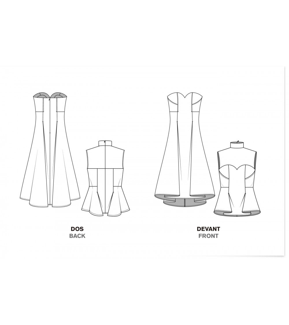 Robe bustier à godets