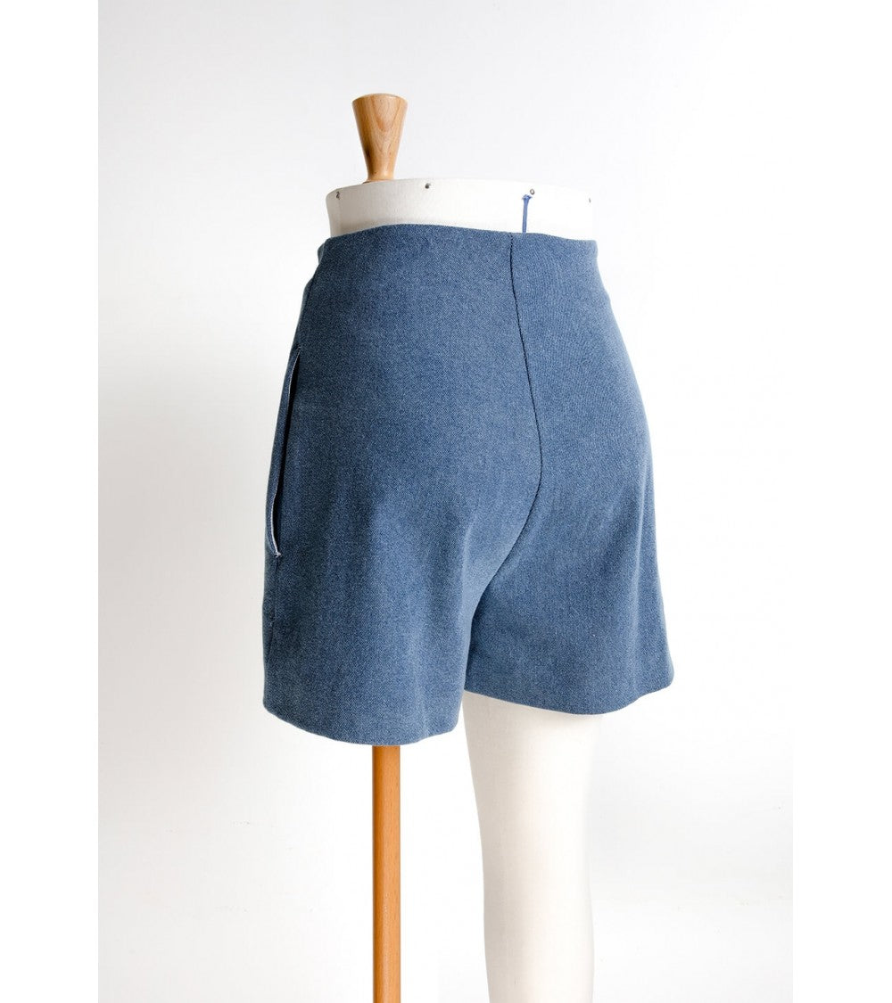 Short/Pantalon ceinturé, à plis