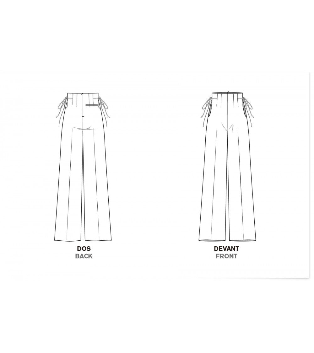 Le 308 Théo - Pantalon droit taille haute chocolat