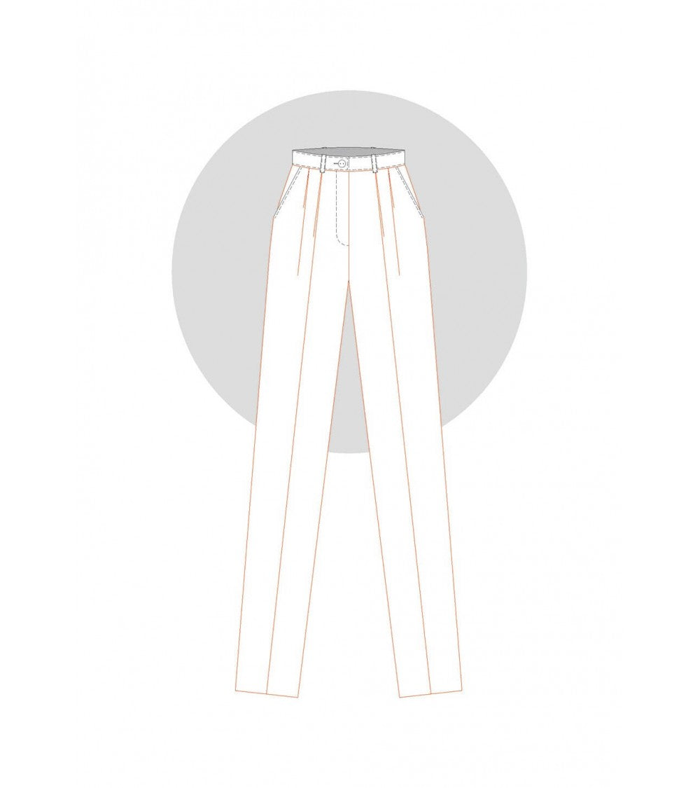 Pantalon classique à plis plats (ou couchés)