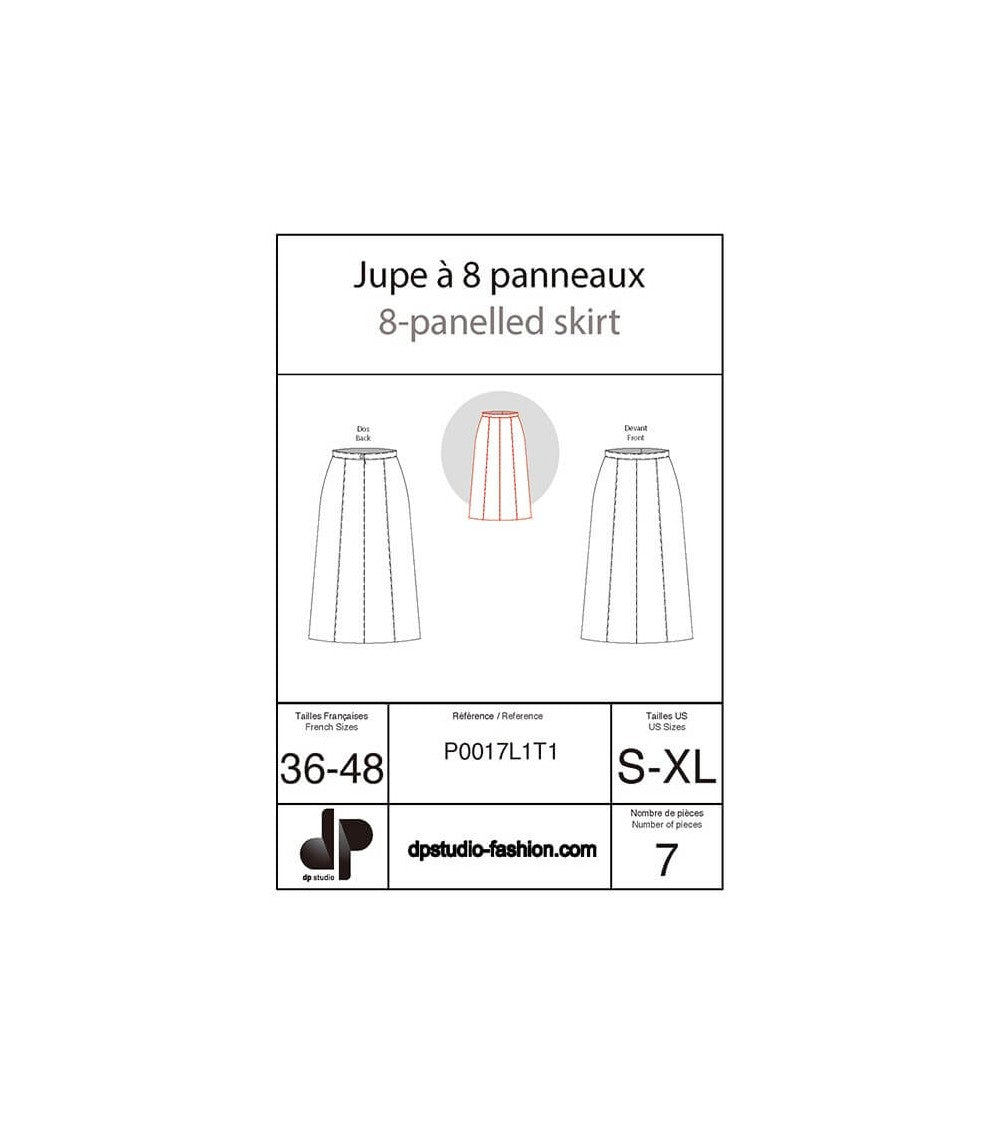 Jupe à huit panneaux