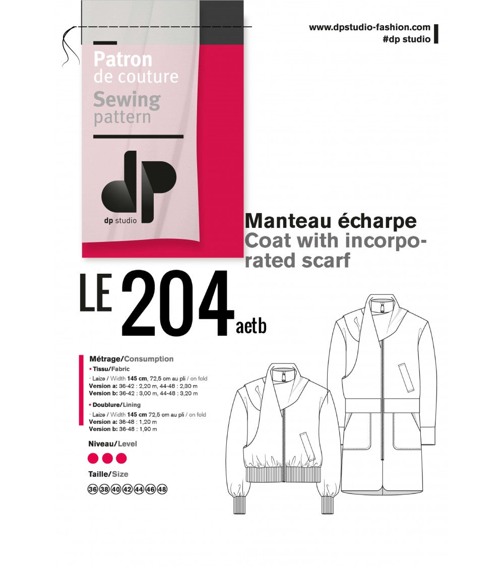 le 204a et b - Manteau écharpe