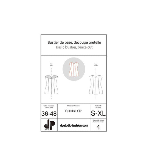 Bustier de base, découpe bretelle