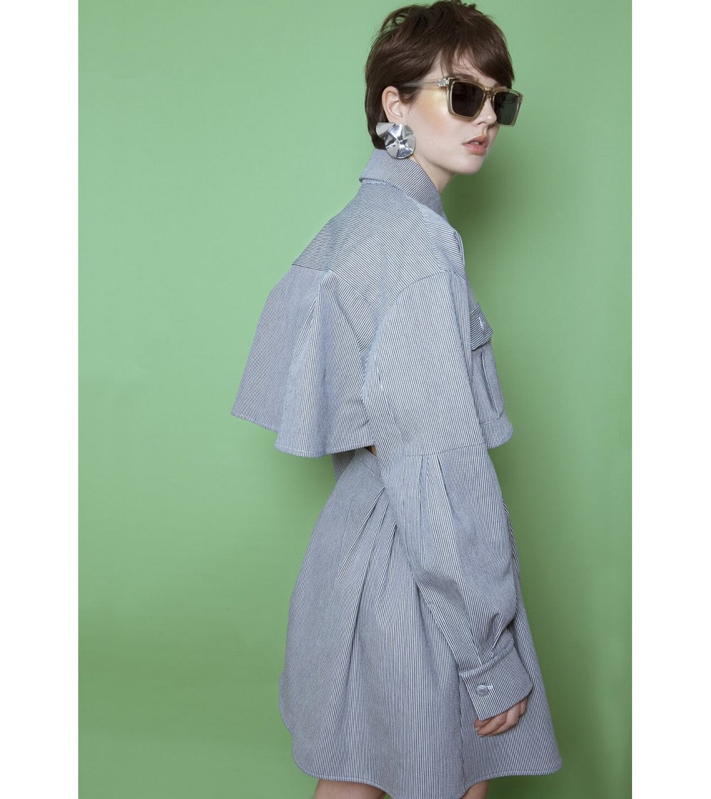 Robe/chemise ample et déstructurée, en deux parties