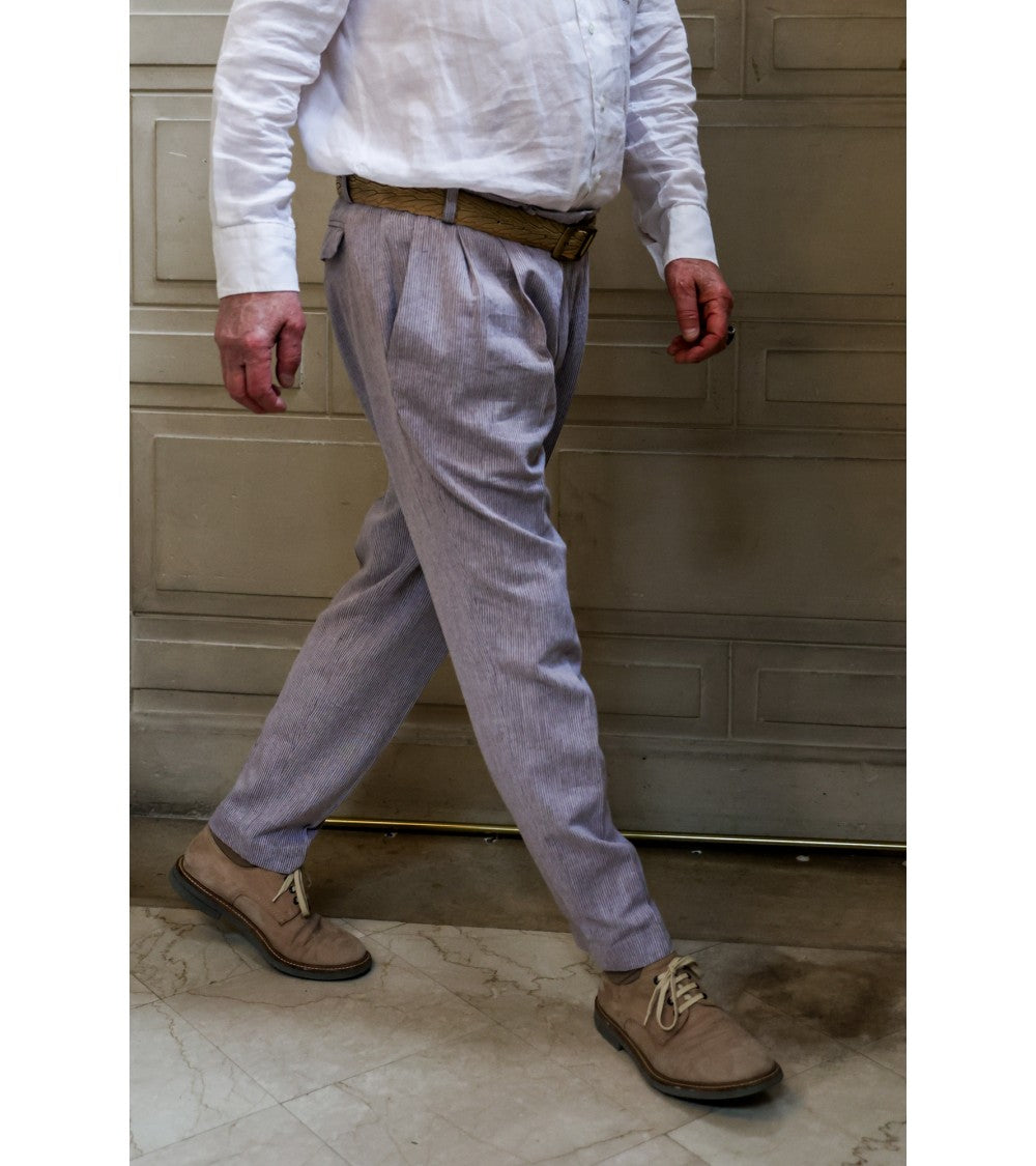 Le 1301 Pantalon droit de ville à plis couchés