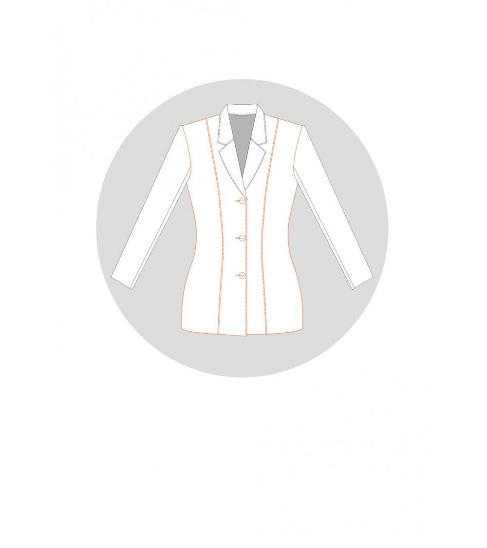 Veste tailleur à découpes bretelles sans petit côté (4 morceaux)
