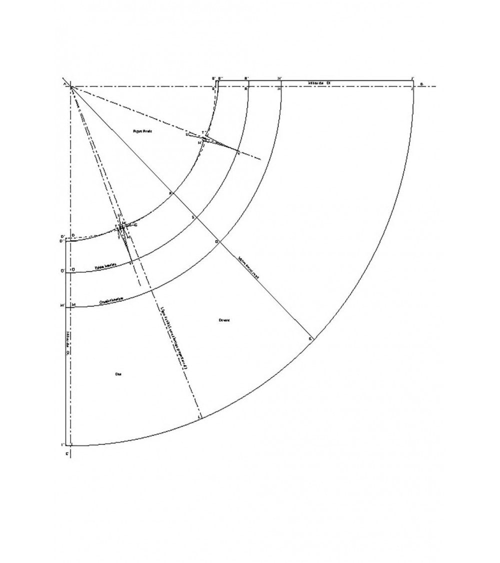 Jupe quart de cercle
