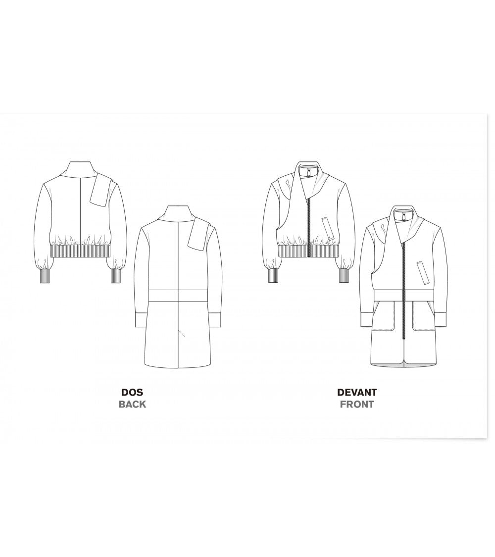 le 204a et b - Manteau écharpe