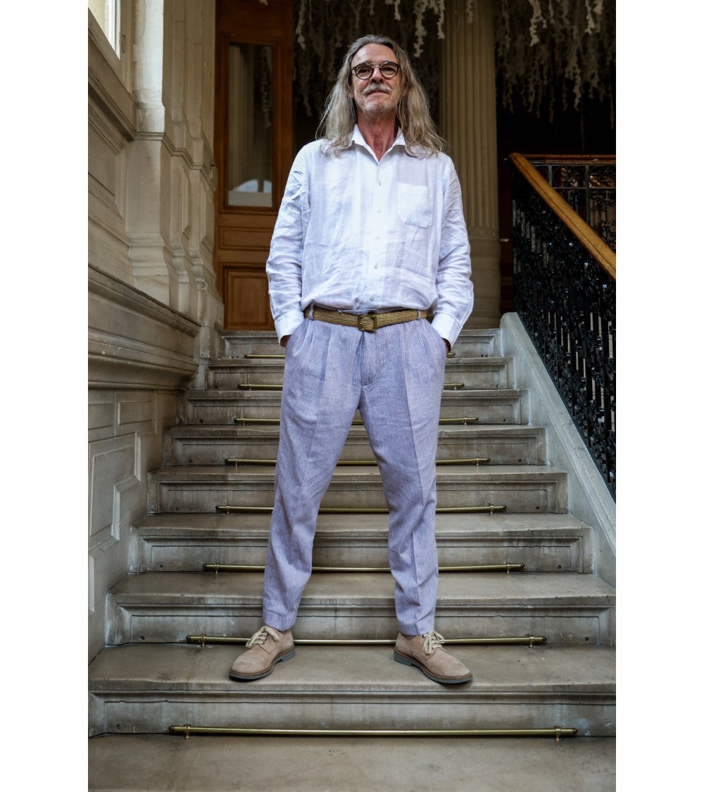 Le 1301 Pantalon droit de ville à plis couchés