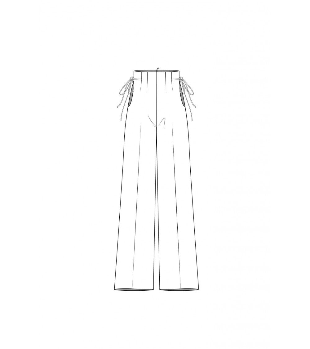 Le 308 Théo - Pantalon droit taille haute chocolat