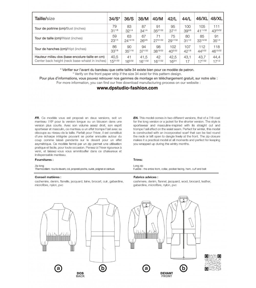 le 204a et b - Manteau écharpe