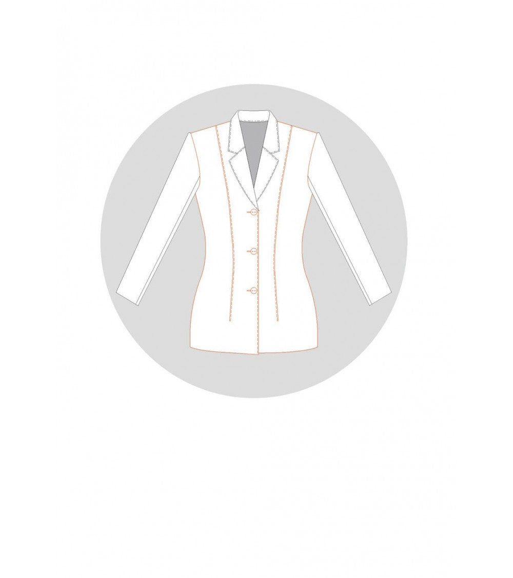 Veste tailleur sans découpe bretelle ni petit côté (2 morceaux)