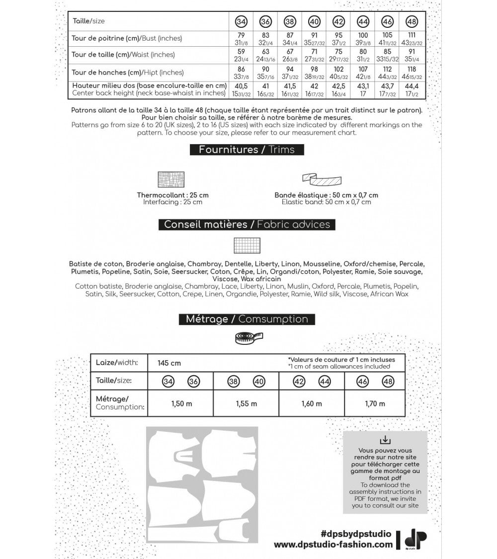 Chemisier à plastron et col noué