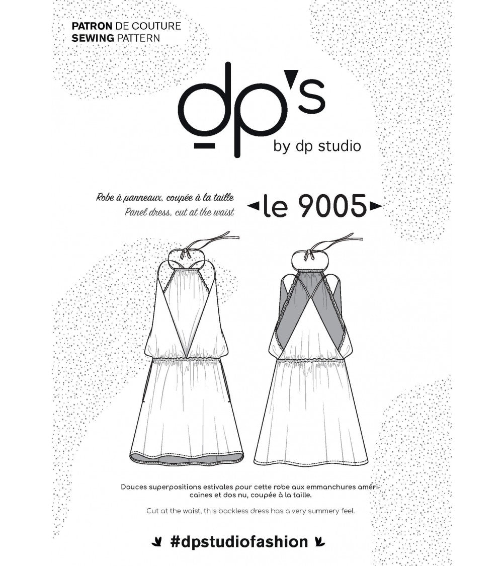 Robe à panneaux, coupée à la taille