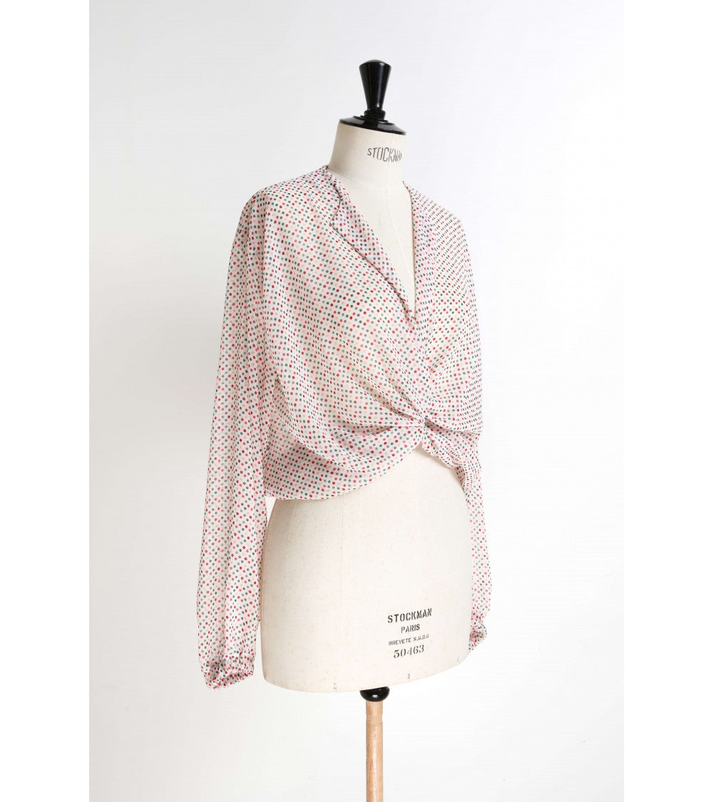 Blouse nouée avec ou sans manche
