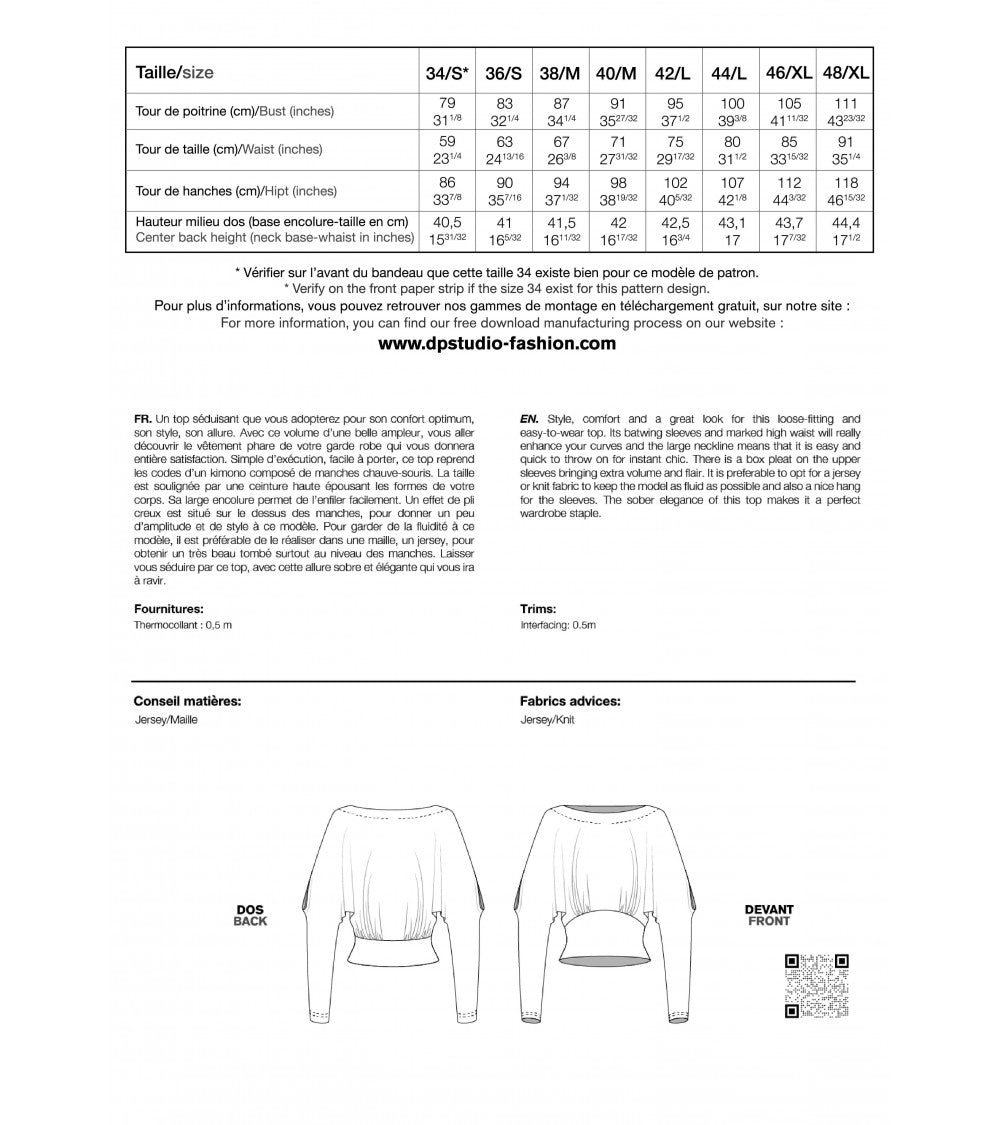 Le 004 Top manches chauve-souris