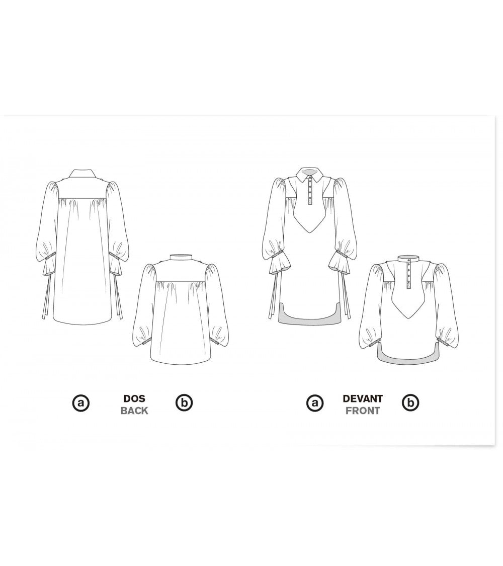 le 605a et b - Blouse-robe