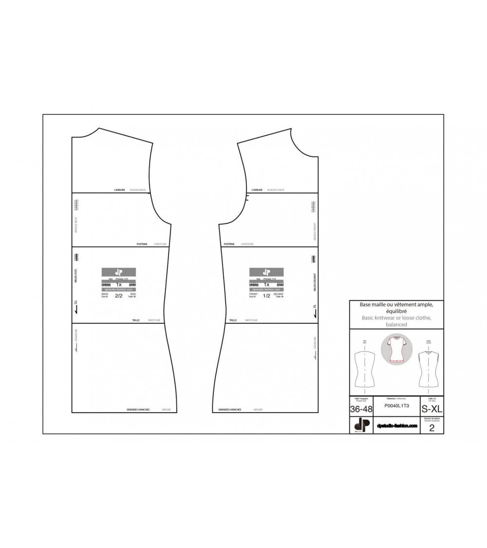 Base maille, ou vêtement ample, équilibrée