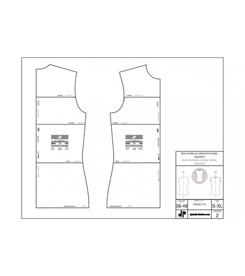 Base maille, ou vêtement ample, équilibrée