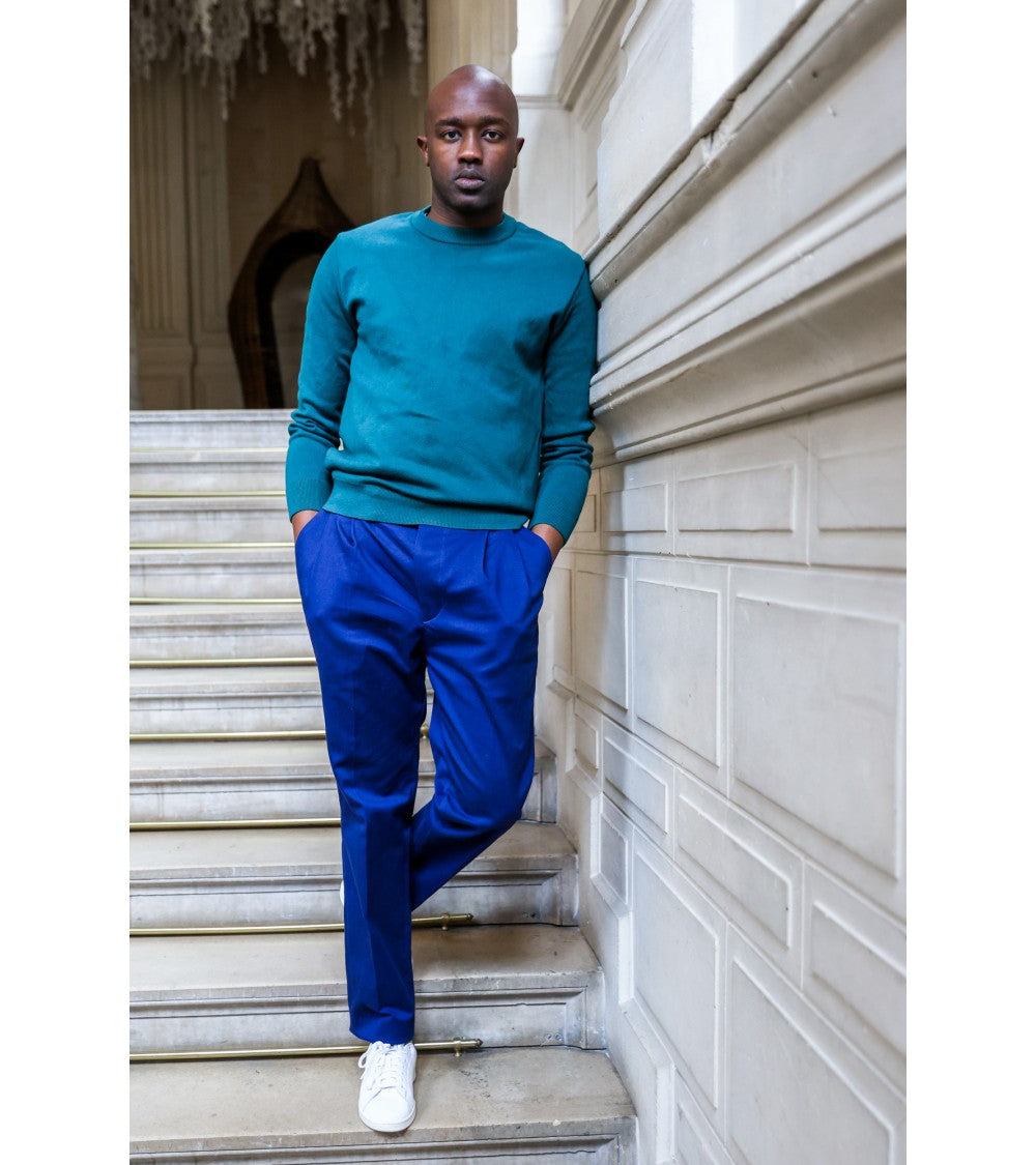 Le 1301 Pantalon droit de ville à plis couchés