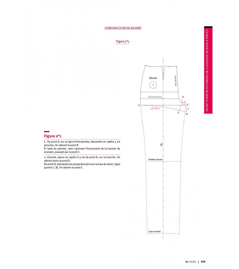 Short à partir du pantalon classique de base à pinces